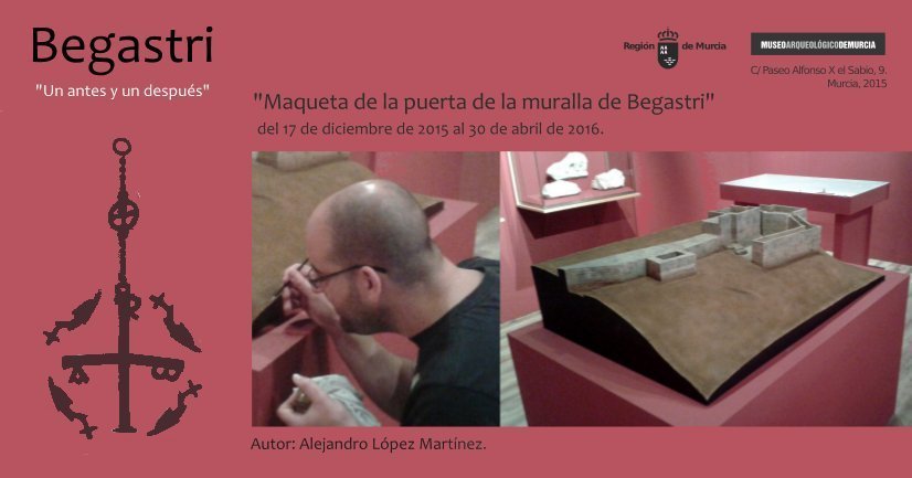Escuela de Arte Murcia - exposición de arqueología con una maqueta de un alumno del Ciclo Superior de Maquetismo y Modelismo